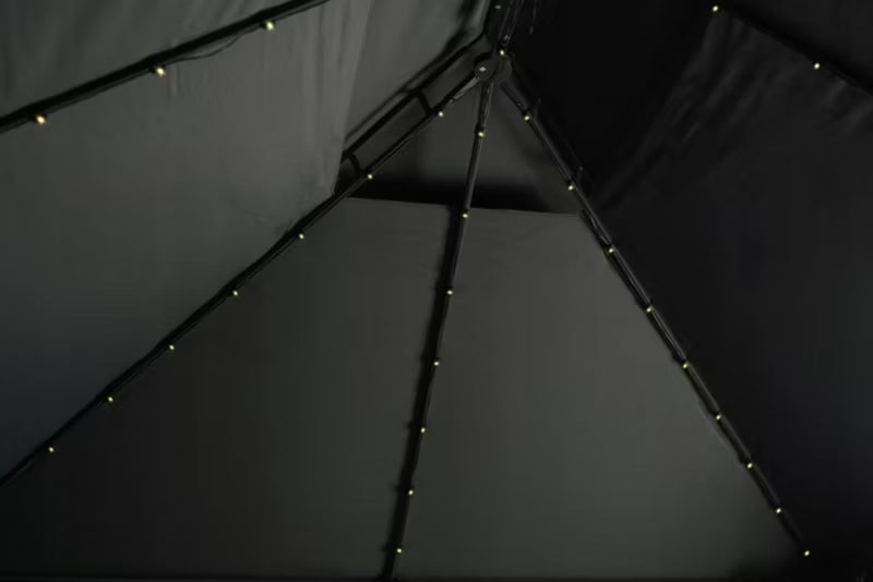 Havepavillon Cristina 3x4 m med LED-belysning Antracit