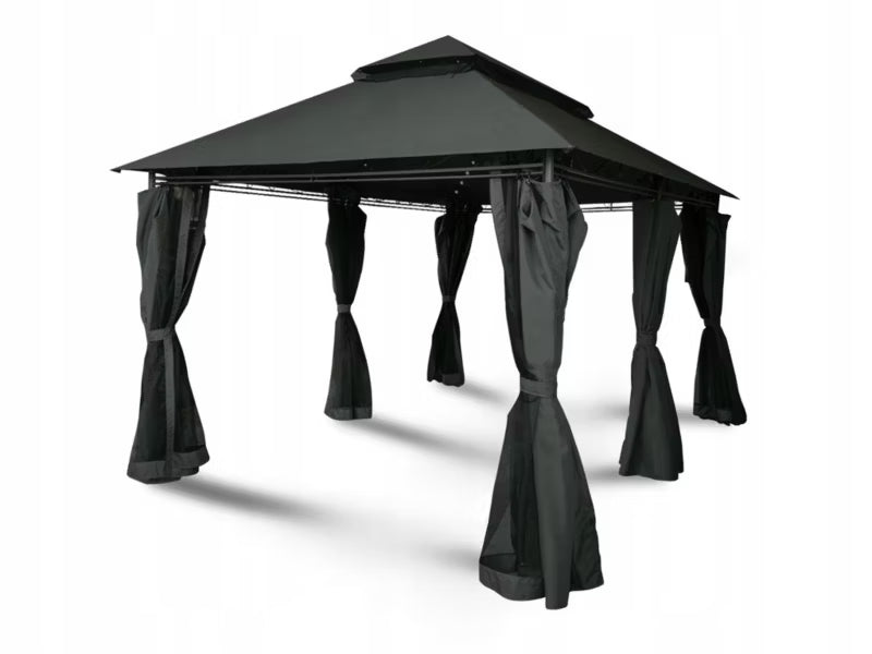 Havepavillon Cristina 3x4 m med LED-belysning Antracit