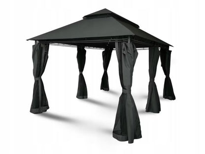 Havepavillon Cristina 3x4 m med LED-belysning Antracit