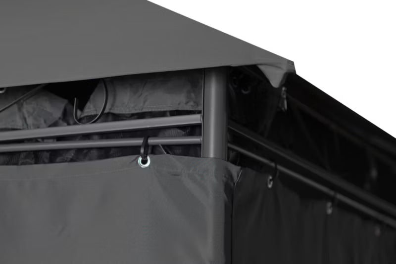 Havepavillon Cristina 3x4 m med LED-belysning Antracit