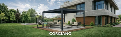Havepavillon Cristina 3x4 m med LED-belysning Antracit