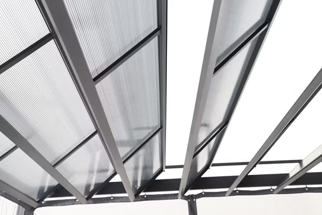 Havepavillon Florenz 300x300 cm Antracit med Myggenet
