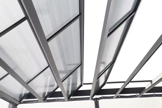 Havepavillon Florenz 300x300 cm Antracit med Myggenet