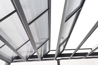 Havepavillon Florenz 300x300 cm Antracit med Myggenet
