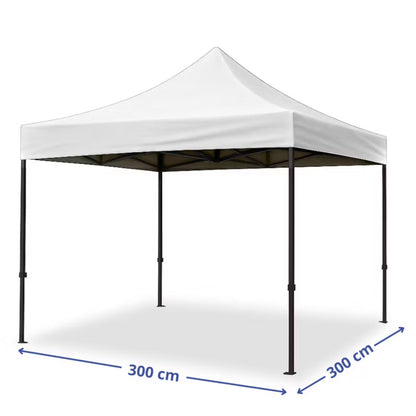 Havepavillon Foldbar 3x3 m Hvid med 3 Sider