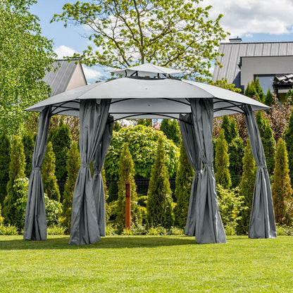Havepavillon Gavi Rund Ø360 cm Grafitgrå