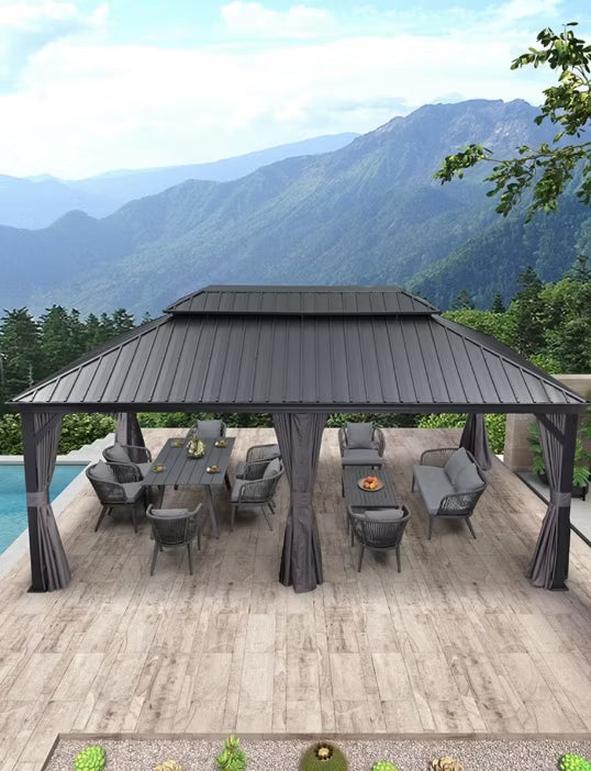 Havepavillon Marajo 3,65x5,95 m Grå