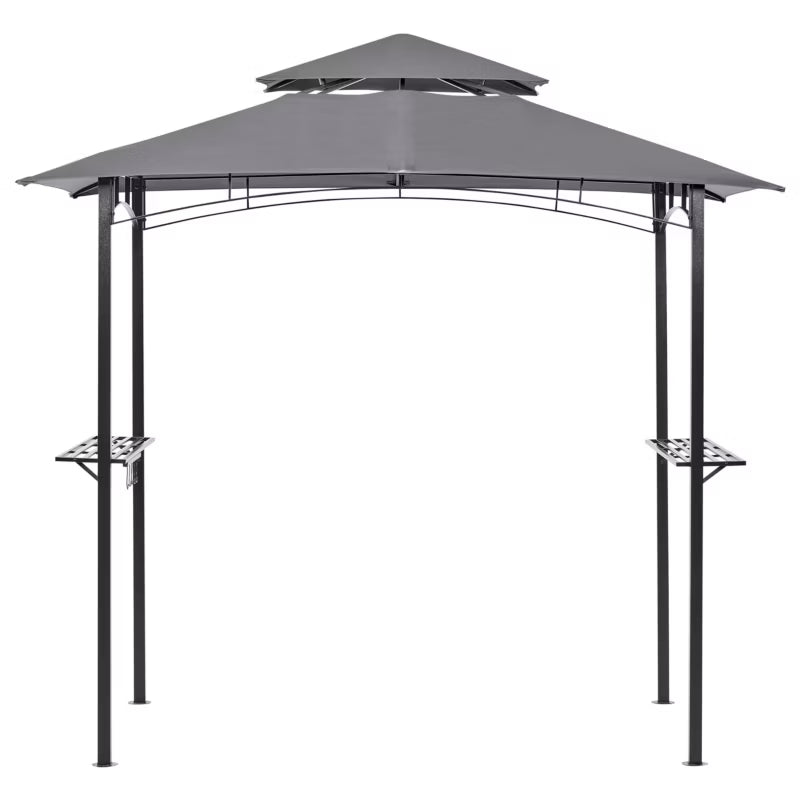 Havepavillon Naro 121x185 cm Grå Stål