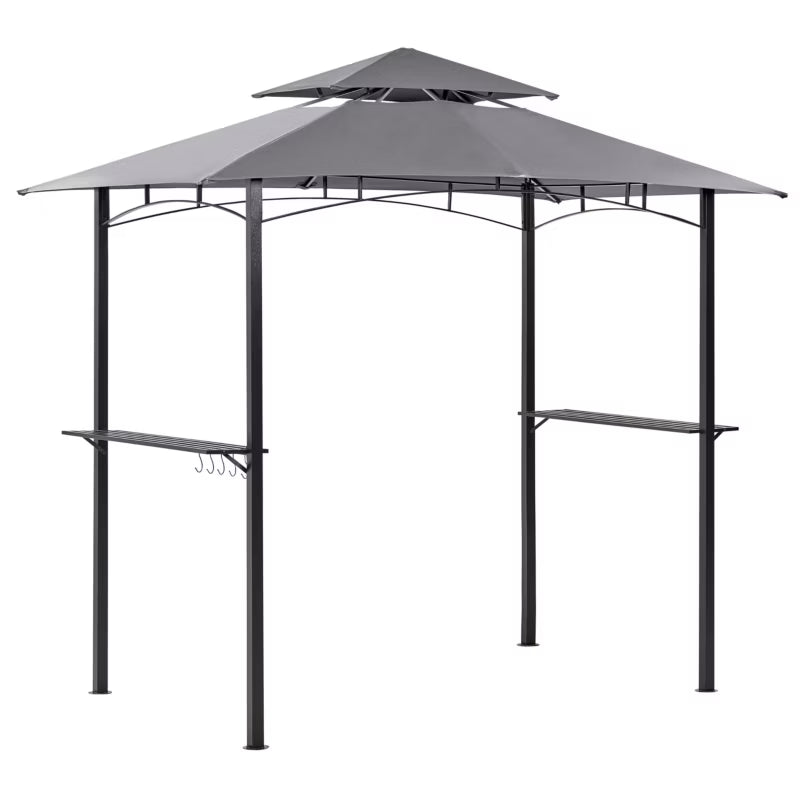 Havepavillon Naro 121x185 cm Grå Stål