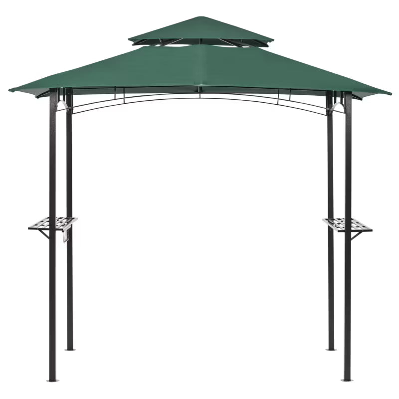Havepavillon Naro 121x185 cm Mørkegrøn Stål
