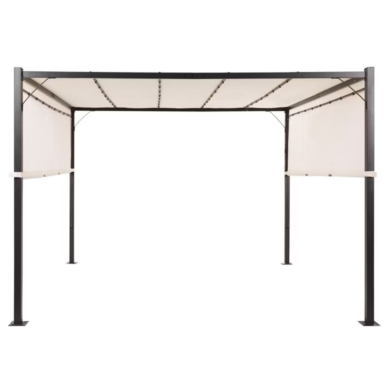 Havepavillon Parga 310x310 cm Beige Stål med LED