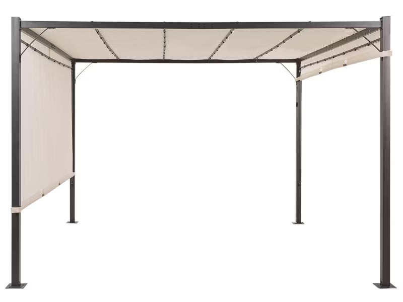 Havepavillon Parga 310x310 cm Beige Stål med LED
