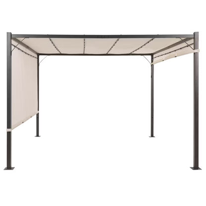 Havepavillon Parga 310x310 cm Beige Stål med LED