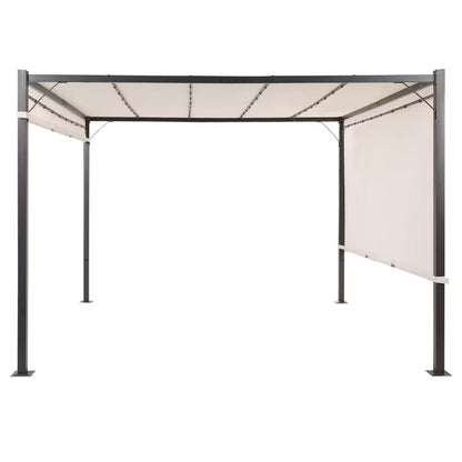 Havepavillon Parga 310x310 cm Beige Stål med LED
