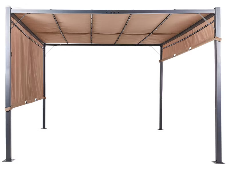 Havepavillon Parga 310x310 cm Brun med LED