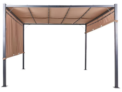 Havepavillon Parga 310x310 cm Brun med LED