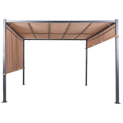Havepavillon Parga 310x310 cm Brun med LED