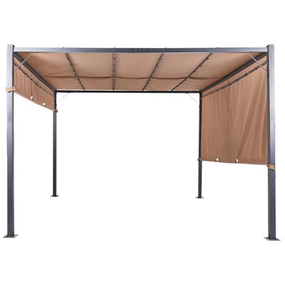 Havepavillon Parga 310x310 cm Brun med LED