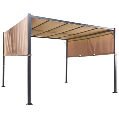 Havepavillon Parga 310x310 cm Brun med LED