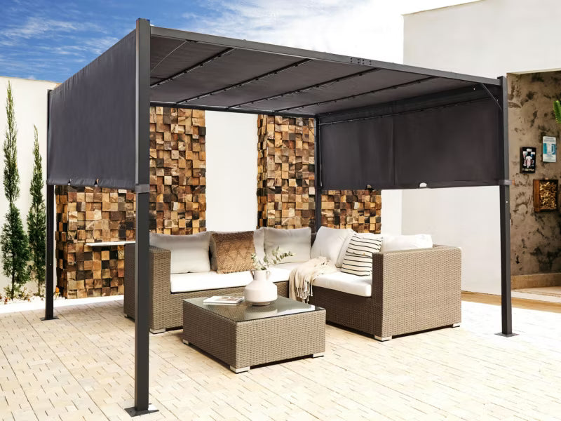 Havepavillon Parga 310x310 cm med LED Lys