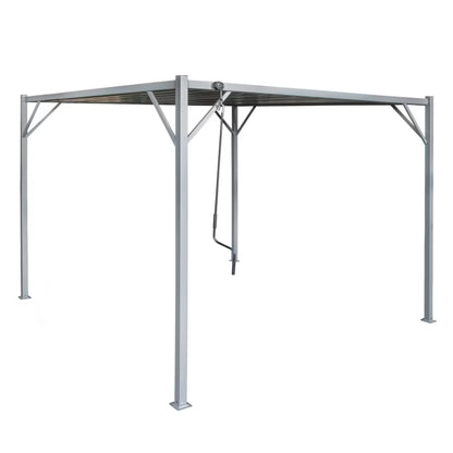 Havepavillon Pergola 3x3 m Grå Stål