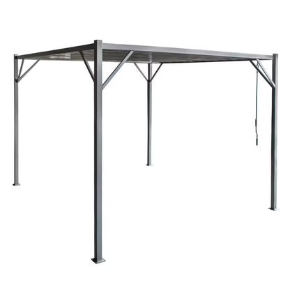 Havepavillon Pergola 3x4 m Grå Stål
