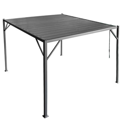 Havepavillon Pergola 3x4 m Grå Stål