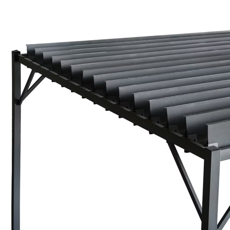 Havepavillon Pergola 3x4 m Grå Stål