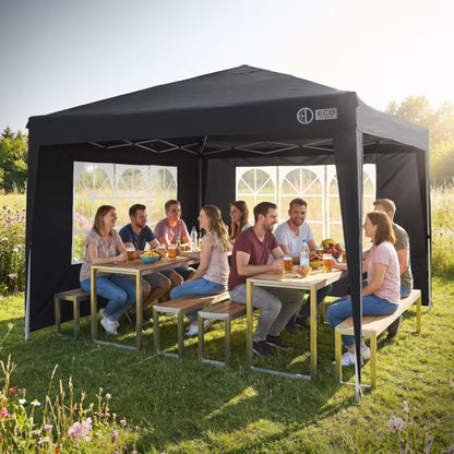 Havepavillon Pop-Up 3x3 m Antracit Vandtæt