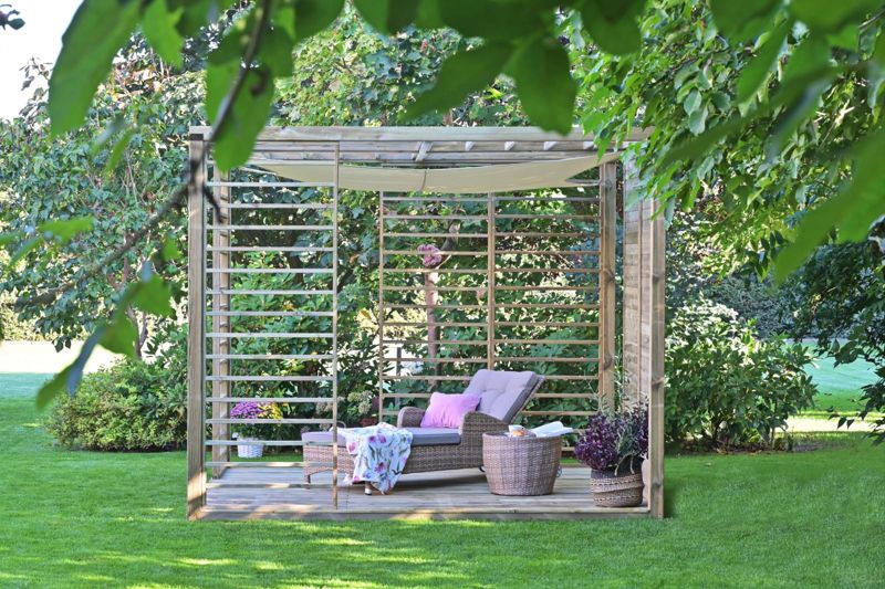Havepavillon Rest 300x300 cm Fyrretræ