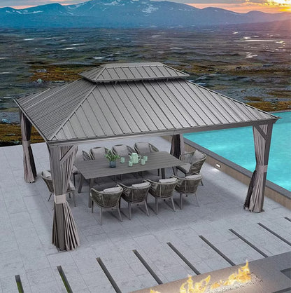 Havepavillon Sanya 3,65x4,85 m Grå