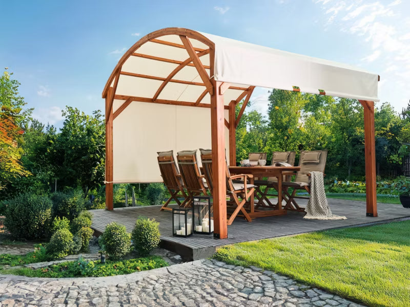 Havepavillon Scopello 303x300 cm Brun/Beige