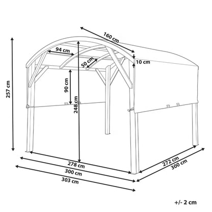 Havepavillon Scopello 303x300 cm Brun/Beige
