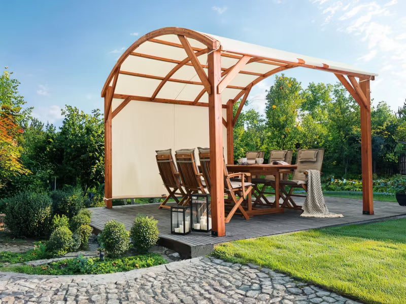 Havepavillon Scopello 303x300 cm Brun/Beige