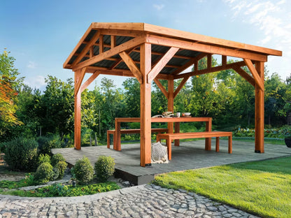 Havepavillon Secchia 296x350 cm Brun