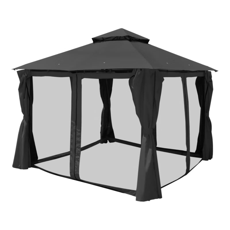 Havepavillon Thar 3x3 m Antracit Grå