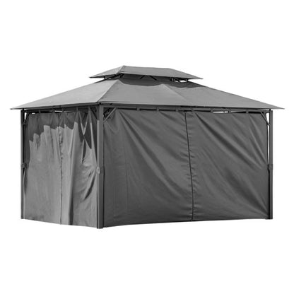 Havepavillon Tino 3x4 m Grafitgrå med Myggenet