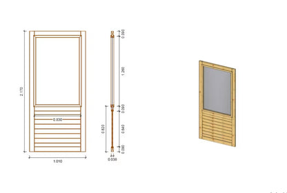 Havepavillon Træ 404x404 cm med Paneler Grøn