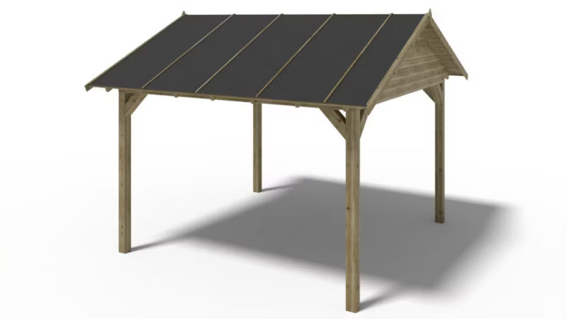 Havepavillon Træ 404x417 cm Grøn