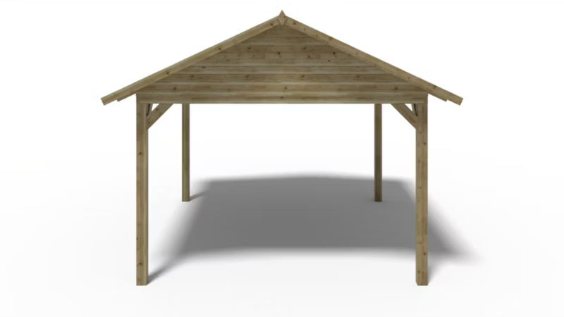 Havepavillon Træ 404x417 cm Grøn