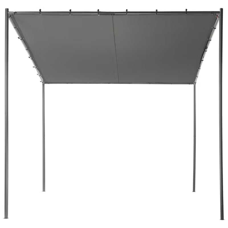 Havepavillon Vimino 282x294 cm Mørkegrå Stål