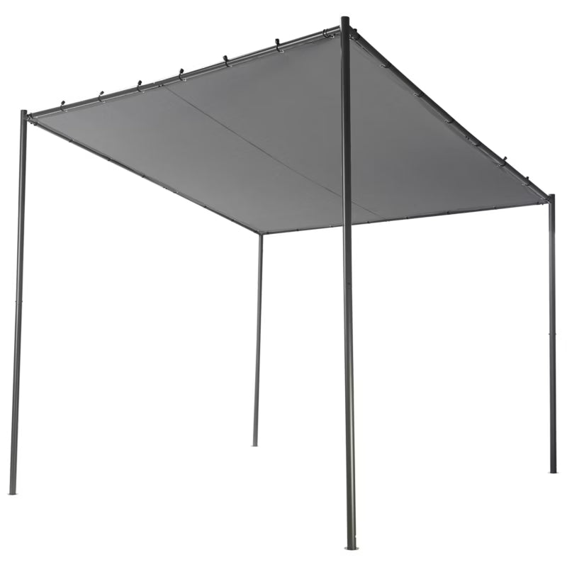 Havepavillon Vimino 282x294 cm Mørkegrå Stål