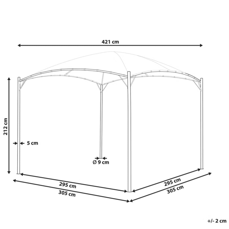 Havepavillon Vomero 305x305 cm Beige