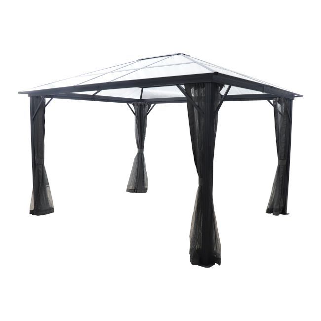 Havepavillon Yallis 300x365 cm Sort Aluminium