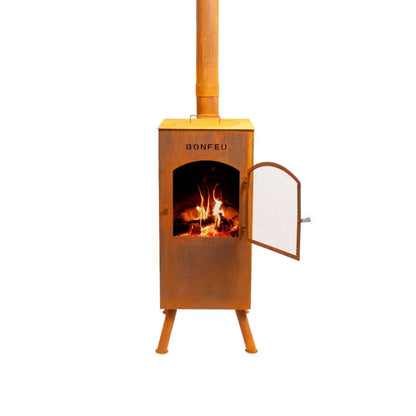 Havepejs Boncarré 35x35x153 cm Rust Cortenstål