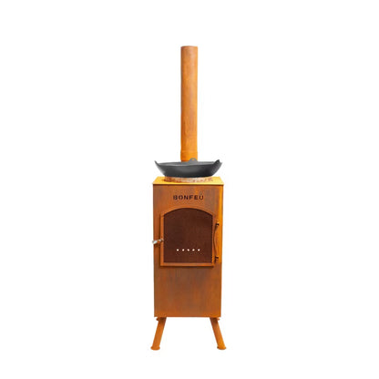 Havepejs Boncarré 35x35x153 cm Rust Cortenstål