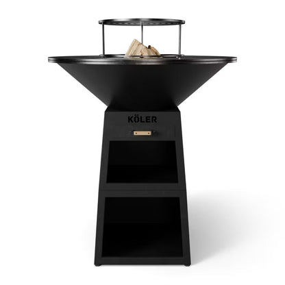 Havepejs Grill Plancha 80 cm Sort Stål