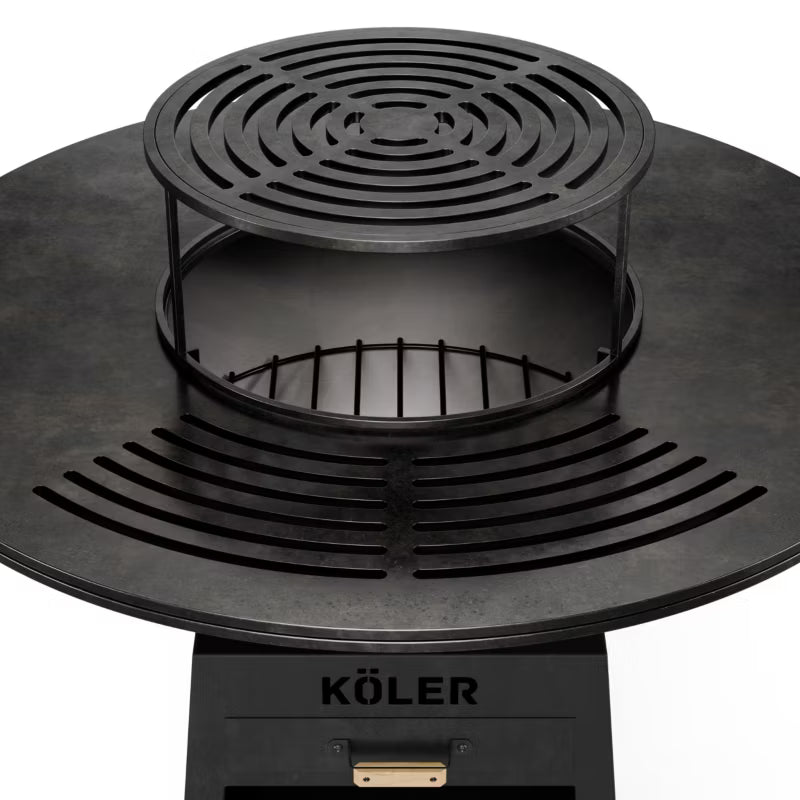 Havepejs Grill Plancha 80 cm Sort Stål
