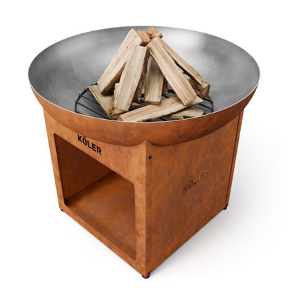 Havepejs med Grill Herd X0 Cortenstål Ø70 cm Rust