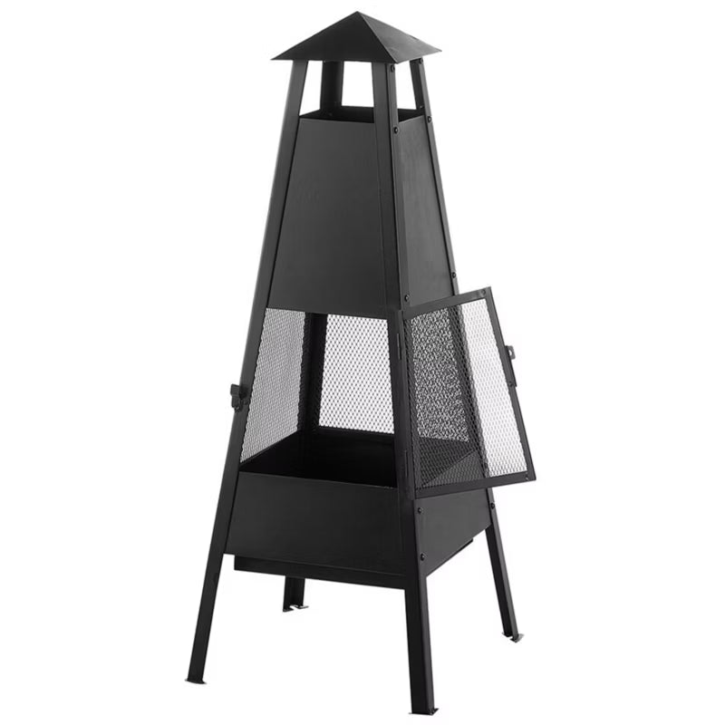 Havepejs Yasur 41x100 cm Sort Stål